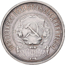 Russia, 50 Kopeks, 1922, Saint Petersburg, Silver, AU(55-58), KM:83