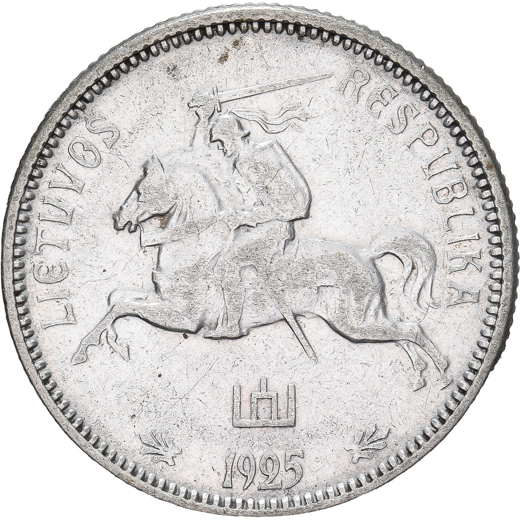 Lituanie, 2 Litu, 1925, King's Norton, Argent, TTB, KM:77