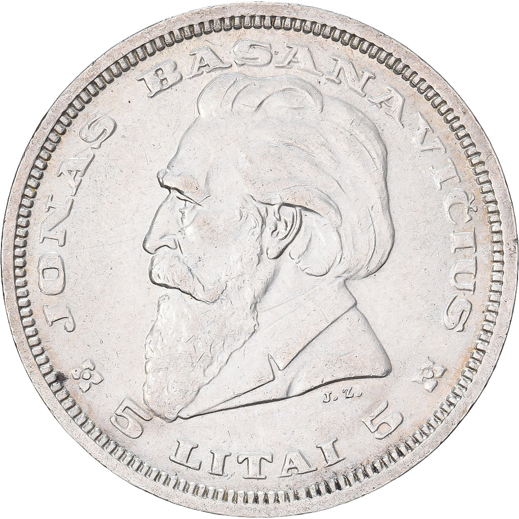 Lituânia, 5 Litai, 1936, Prata, AU(55-58), KM:82