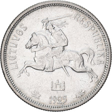 Lituania, 5 Litai, 1925, King's Norton, Argento, BB, KM:78