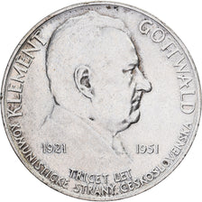 Czechoslovakia, 100 Korun, 1951, Silver, AU(50-53), KM:33