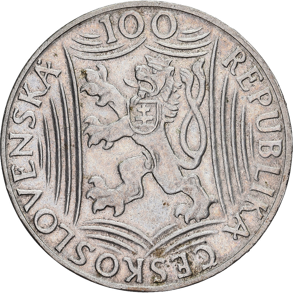 Tschechoslowakei, 100 Korun, 1949, Silber, SS+, KM:30