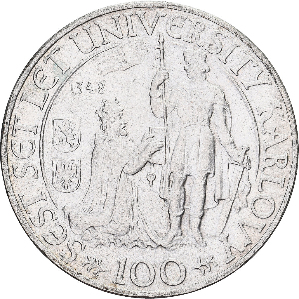 Tschechoslowakei, 100 Korun, 1948, Silber, SS+, KM:26