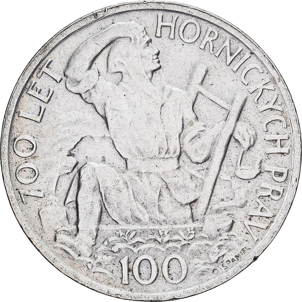 Czechoslovakia, 100 Korun, 1949, Silver, AU(50-53), KM:30