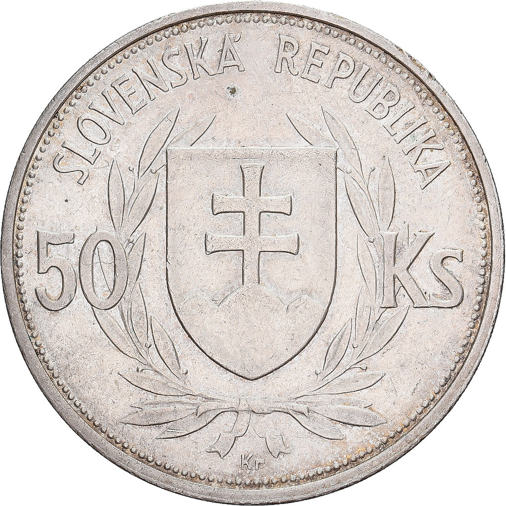 Slovaquie, 50 Korun, 1944, Argent, TTB, KM:10
