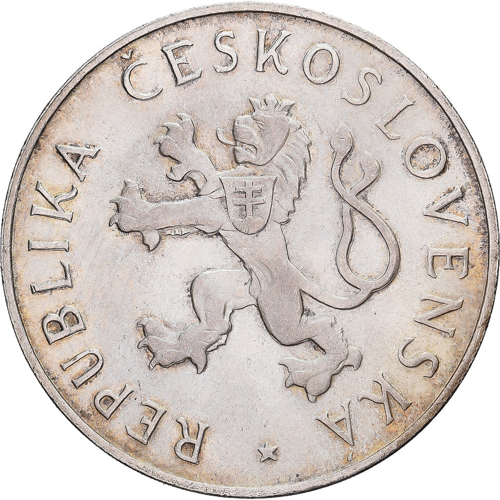 Czechosłowacja, 50 Korun, 1955, Srebro, AU(55-58), KM:44