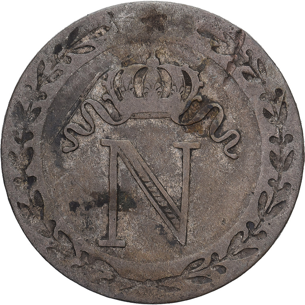 Francia, 10 Centimes, Napoléon I, 1809, Paris, Vellón, BC+, KM:676.1