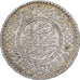 Marocco, Yusuf, 1/2 Rial, 5 Dirhams, AH 1336/1918, bi-Bariz, Argento, BB+, KM:32