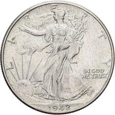 United States, Half Dollar, Walking Liberty Half Dollar, 1942, Philadelphia