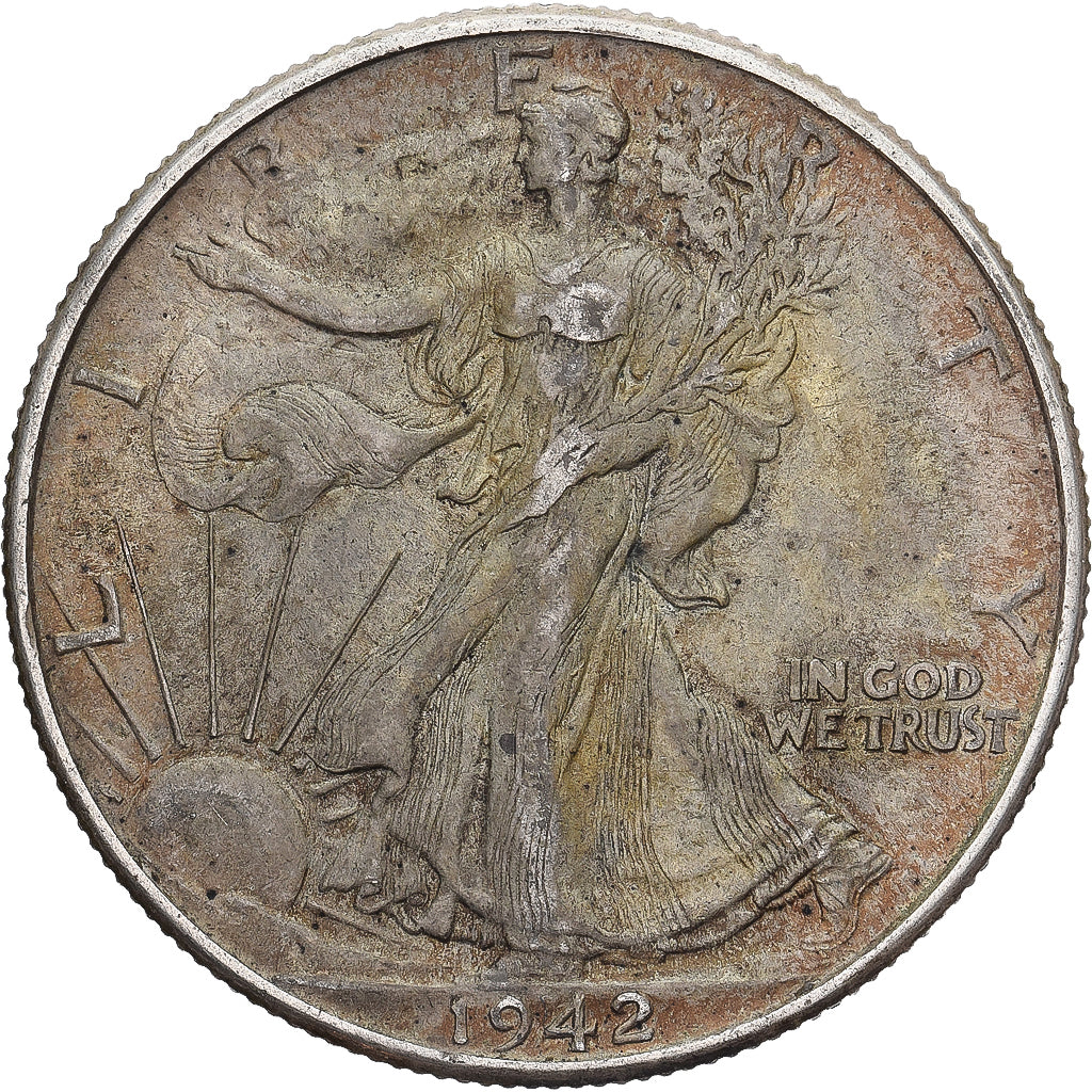Estados Unidos, Half Dollar, Walking Liberty Half Dollar, 1942, Philadelphia