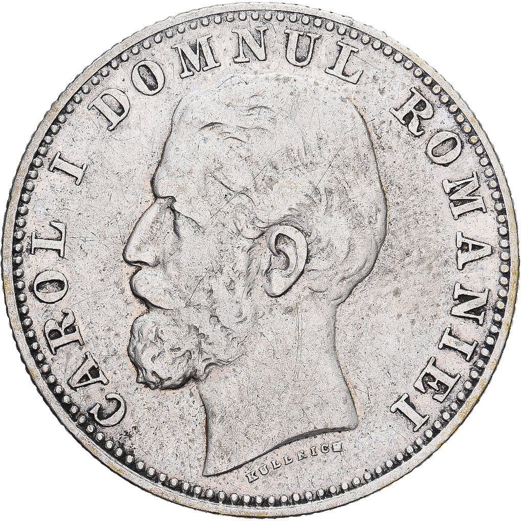Romania, Carol I, Leu, 1881, Vienna, Silver, VF(30-35), KM:14