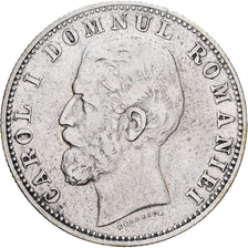 Romania, Carol I, Leu, 1881, Vienna, Silver, VF(30-35), KM:14