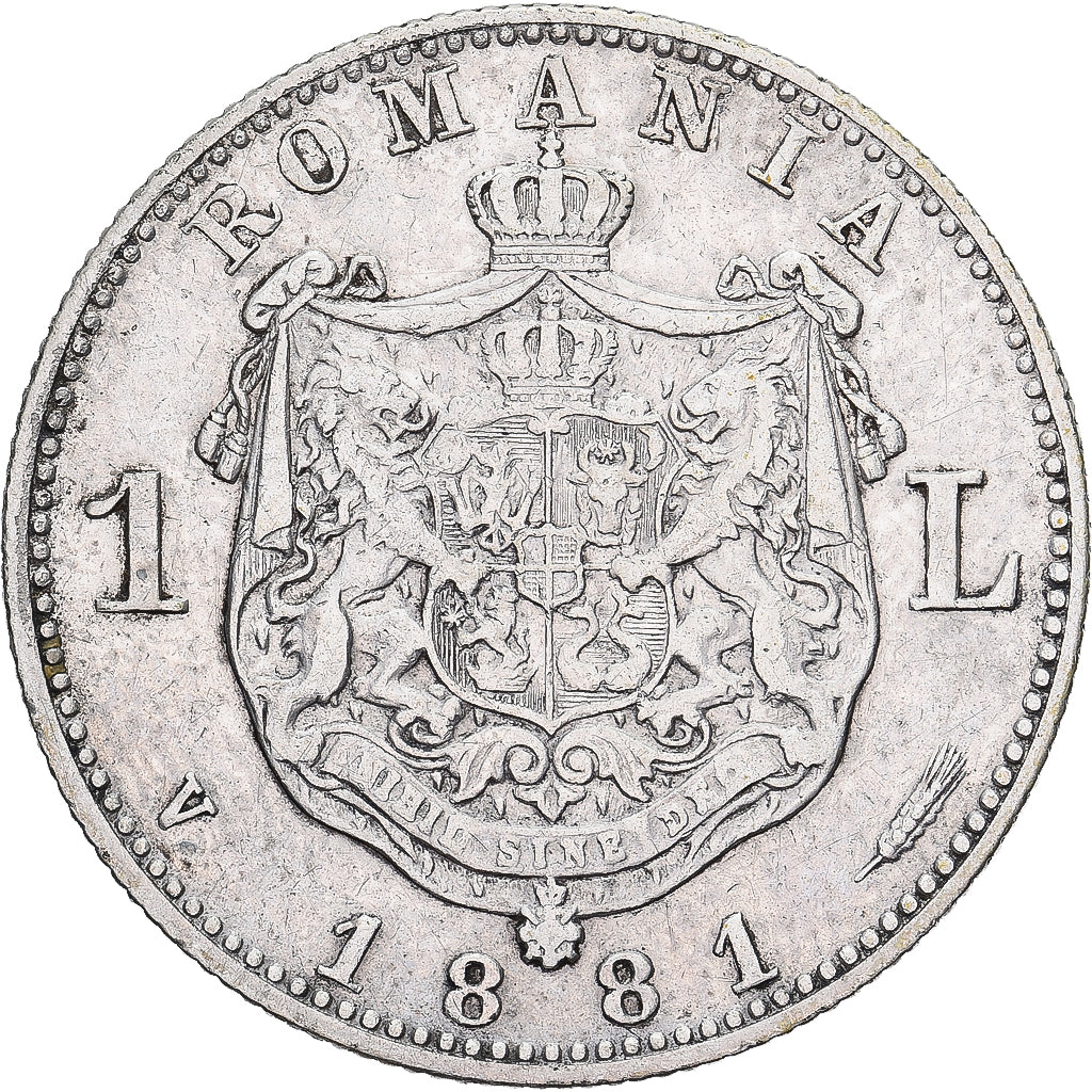 Romania, Carol I, Leu, 1881, Vienna, Silver, VF(30-35), KM:14
