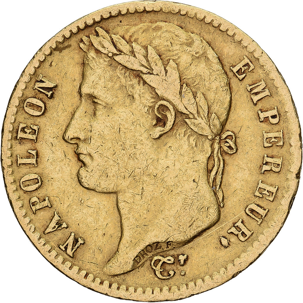 France, 20 Francs, Napoléon I, 1813, Paris, Gold, EF(40-45), KM:695.1