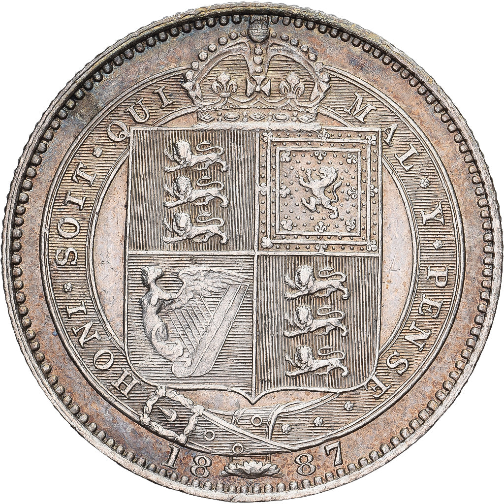 Großbritannien, Victoria, Shilling, 1887, London, Silber, VZ, KM:734.4
