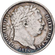 Grande-Bretagne, George III, 6 Pence, 1816, Londres, Argent, TB, KM:665