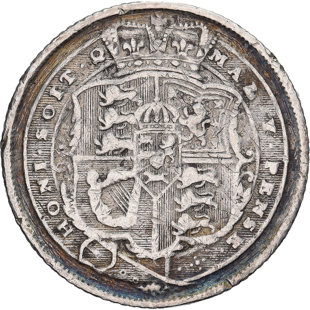 Wielka Brytania, George III, 6 Pence, 1816, London, Srebro, VF(20-25), KM:665
