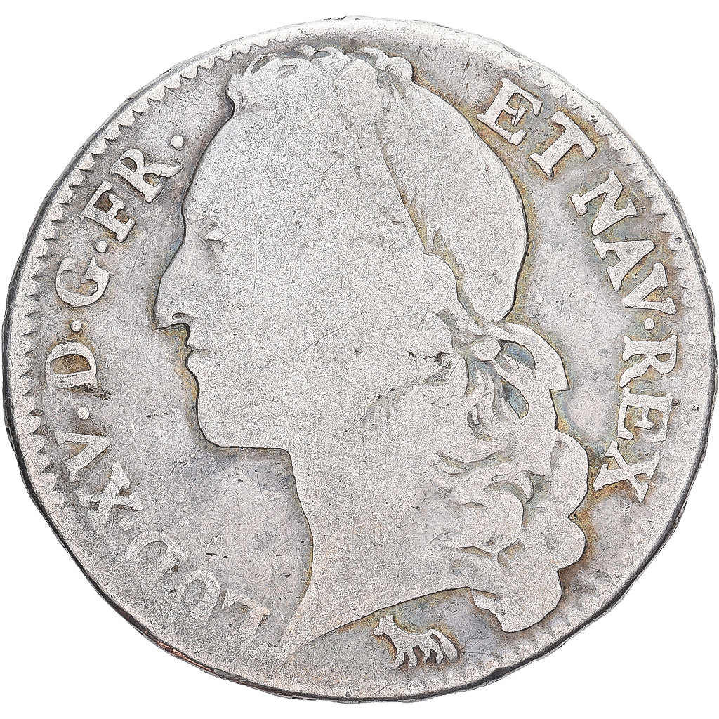 Frankreich, Louis XV, 1/2 ECU, 44 Sols, 1/2 Écu au bandeau, 1744, Paris