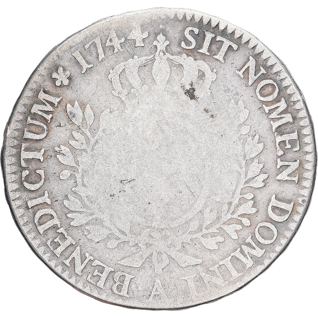 Frankreich, Louis XV, 1/2 ECU, 44 Sols, 1/2 Écu au bandeau, 1744, Paris