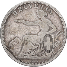 Switzerland, Franc, 1861, Bern, Silver, VF(30-35), KM:9a