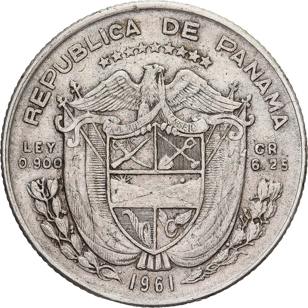Panama, 1/4 Balboa, 1961, Franklin Mint, Argent, TTB, KM:25
