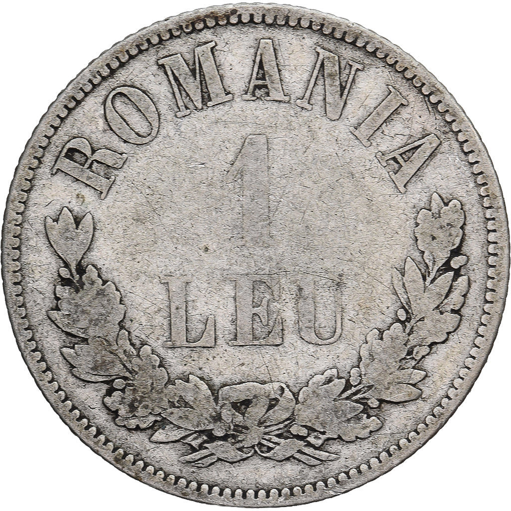 Romania, Carol I, Leu, 1873, Bucharest, Silver, VF(30-35), KM:10