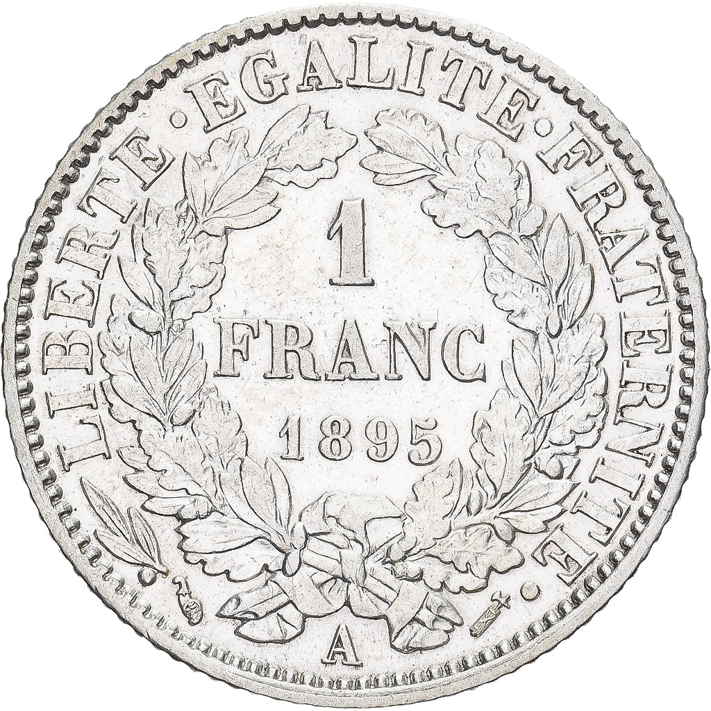 França, Franc, Cérès, 1895, Paris, Prata, EF(40-45), KM:822.1