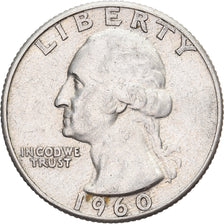 United States, Quarter, Washington Quarter, 1960, Philadelphia, Silver