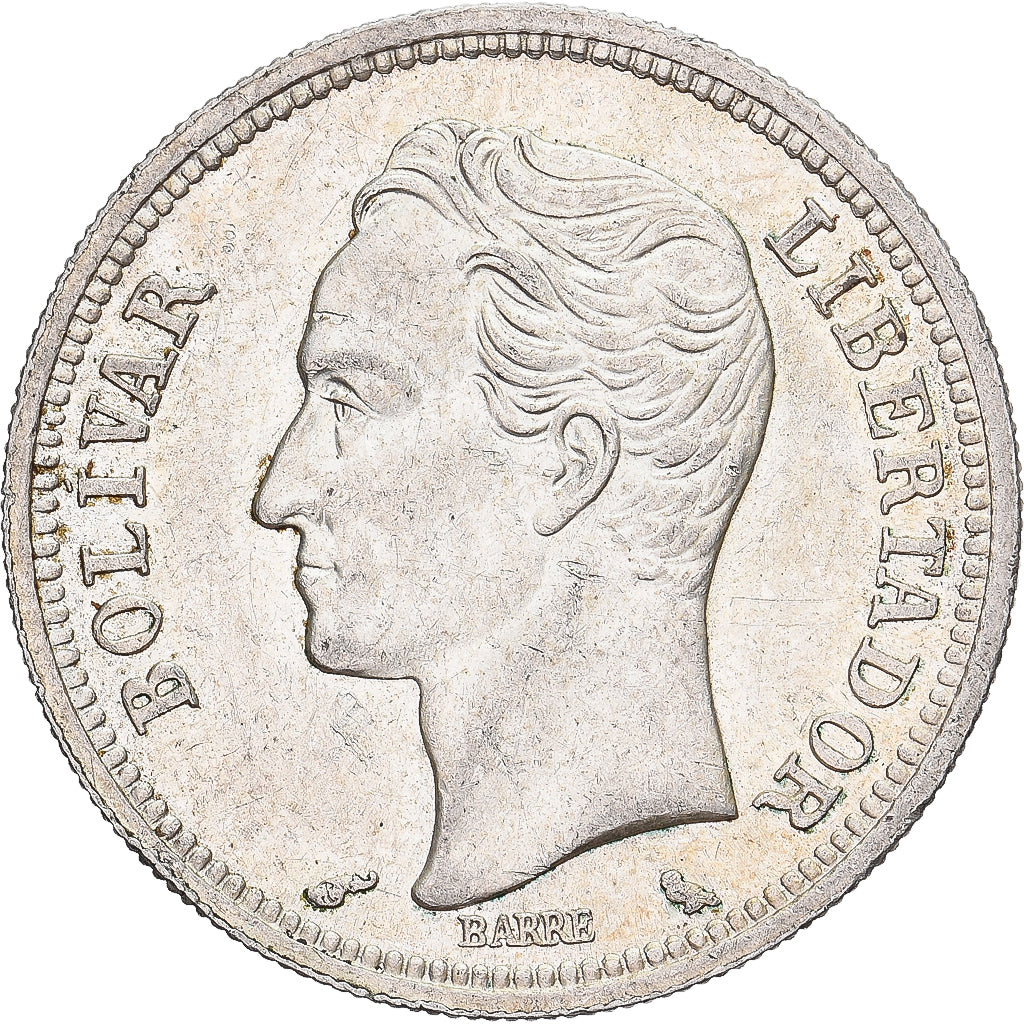 Venezuela, Bolivar, 1965, Silver, EF(40-45), KM:37a