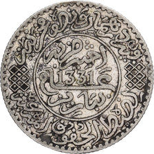 Marocco, Yusuf, 1/4 Rial, 2-1/2 Dirhams, 1912/AH1331, Paris, Argento, BB, KM:31