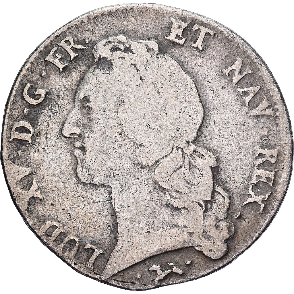 Francja, Louis XV, Ecu, Écu au bandeau, 1757, Bayonne, Srebro, VF(30-35)