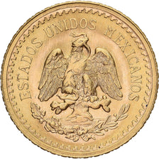 Mexico, 2-1/2 Pesos, 1945, Mexico City, Gold, AU(50-53), KM:463