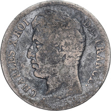 France, 1/2 Franc, Charles X, 1828, Toulouse, Silver, F(12-15), KM:723.9