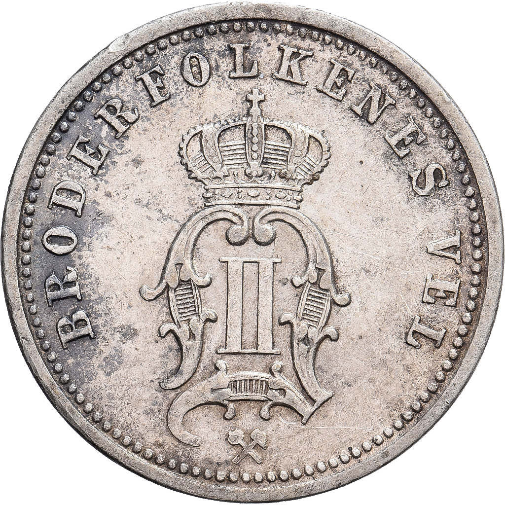 Norvège, Oscar II, 25 Öre, 1876, Argent, TTB+