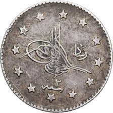 Turkey, Muhammad V, Kurush, 1911/AH1327, Qustantiniyah, Silver, EF(40-45)