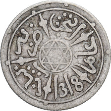 Morocco, 'Abd al-Aziz, 1/2 Dirham, 1900/1318 AH, Paris, Silver, VF(30-35)