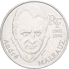 France, 100 Francs, André Malraux, 1997, Paris, Silver, AU(50-53), KM:1188