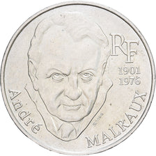 France, 100 Francs, André Malraux, 1997, Paris, Silver, AU(50-53), KM:1188