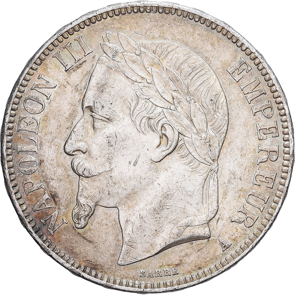 Francia, Napoleon III, 5 Francs, Napoléon III, 1867, Paris, Argento, BB+