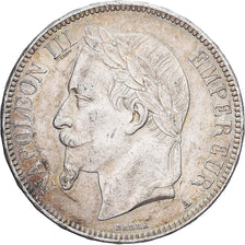 Frankrijk, Napoleon III, 5 Francs, Napoléon III, 1867, Paris, Zilver, ZF+