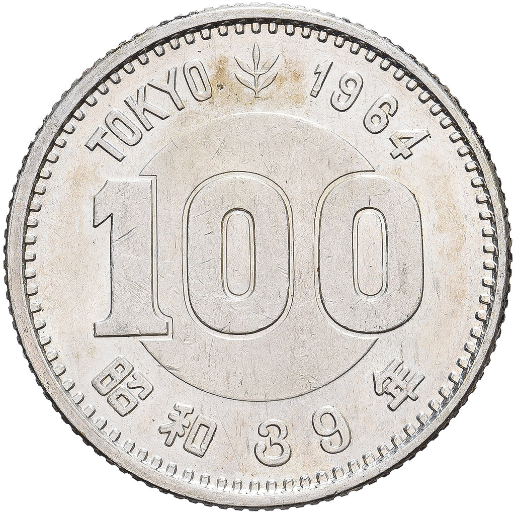 Giappone, Hirohito, 100 Yen, 1964, Argento, BB+, KM:79