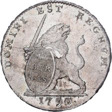 Austrian Netherlands, 3 Florins, 3 Guldens, 1790, Brussels, Silver, AU(55-58)