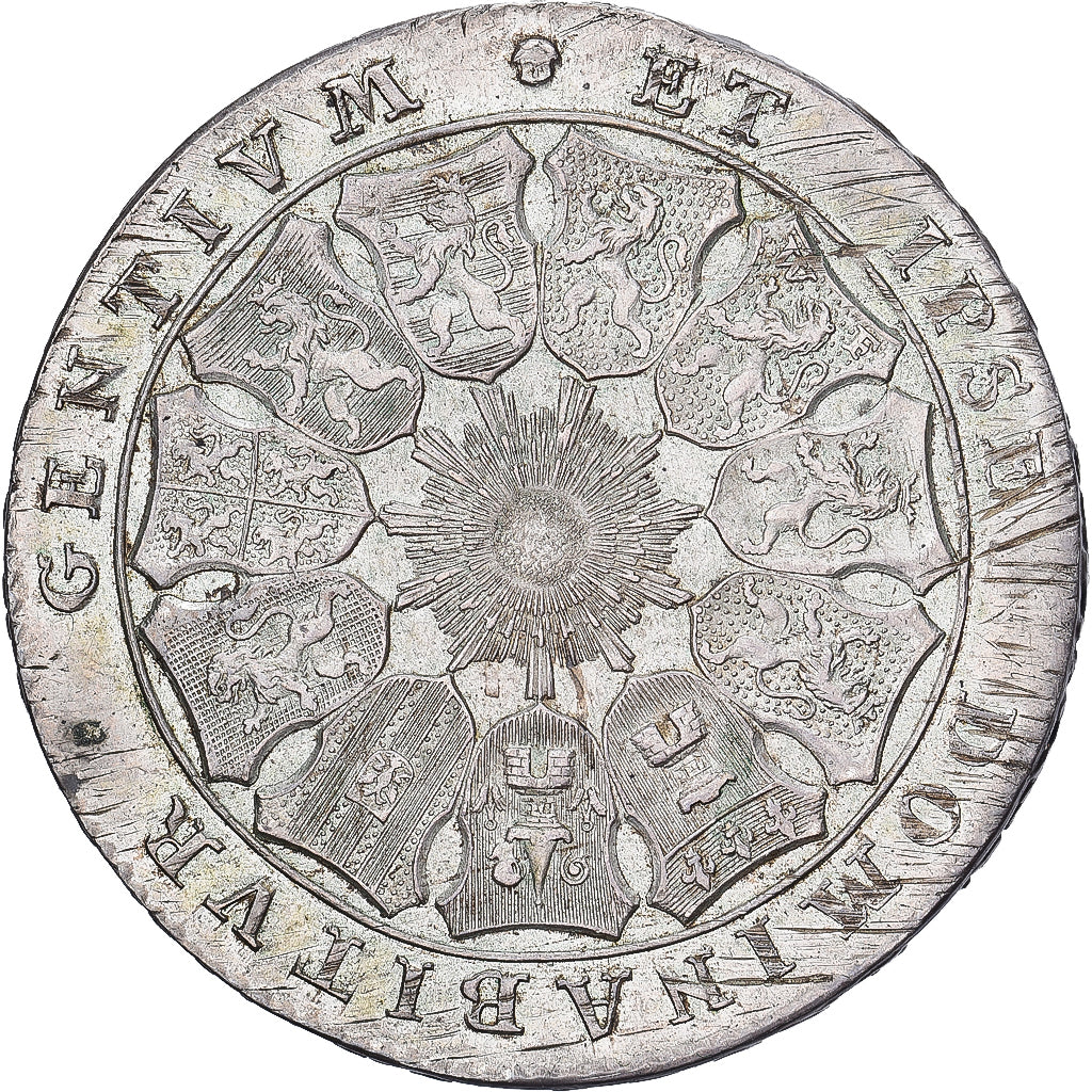Austrian Netherlands, 3 Florins, 3 Guldens, 1790, Brussels, Silver, AU(55-58)