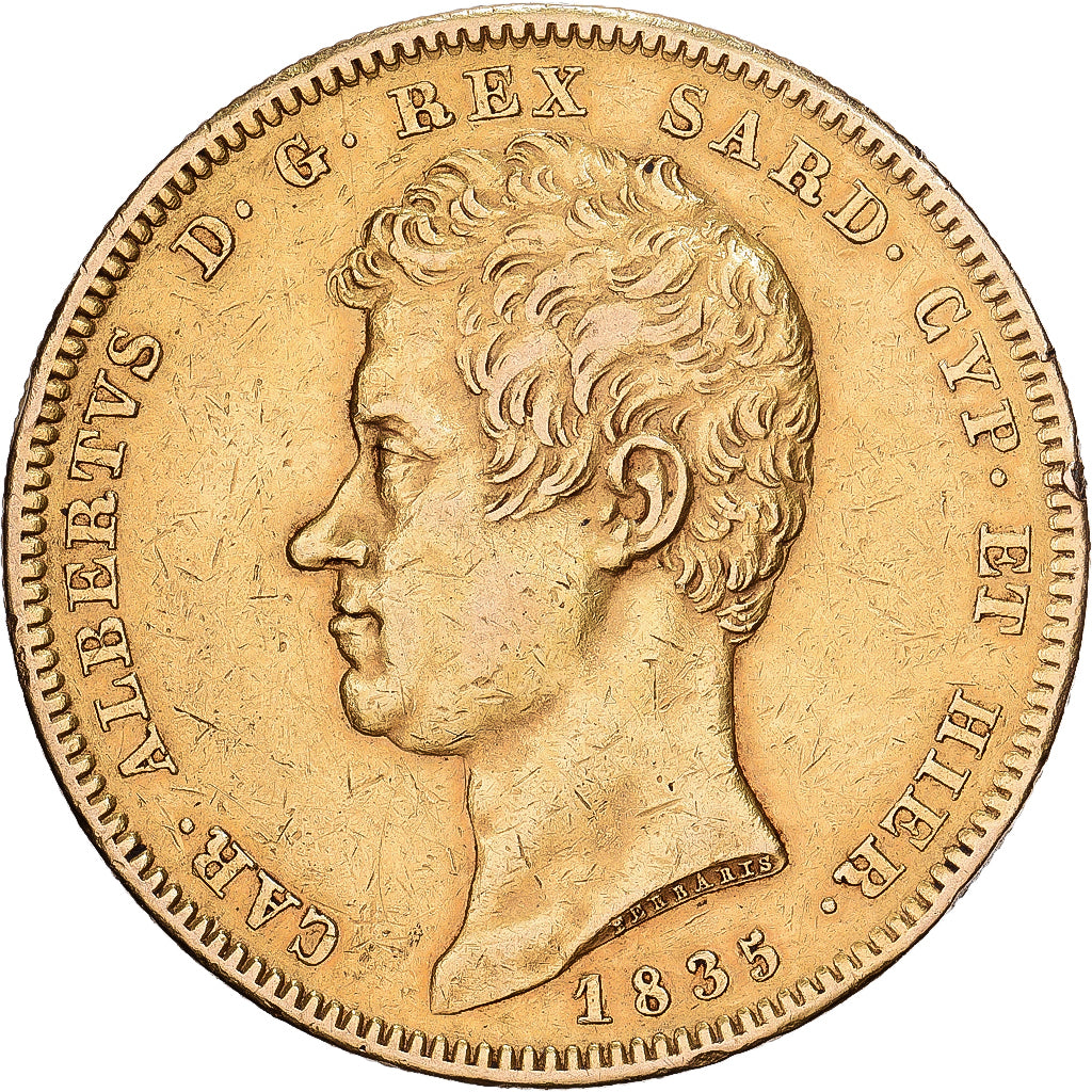 Italien Staaten, SARDINIA, Carlo Alberto, 100 Lire, 1835, Torino, Gold, SS