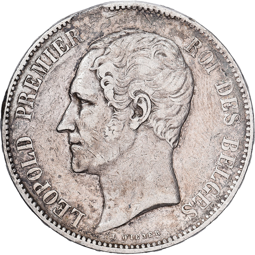 Belgien, Leopold I, 5 Francs, 5 Frank, 1853, Brussels, Silber, S+, KM:17