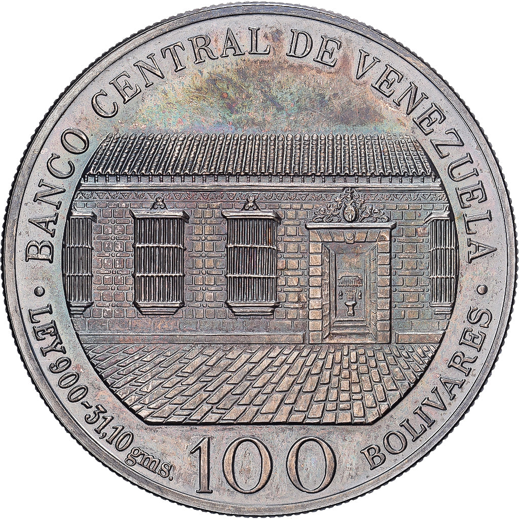 Venezuela, 100 Bolivares, 1983, Werdohl, Plata, EBC+, KM:58