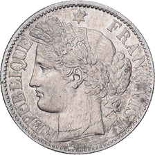 França, 2 Francs, Cérès, 1887, Paris, Prata, EF(40-45), KM:817.1