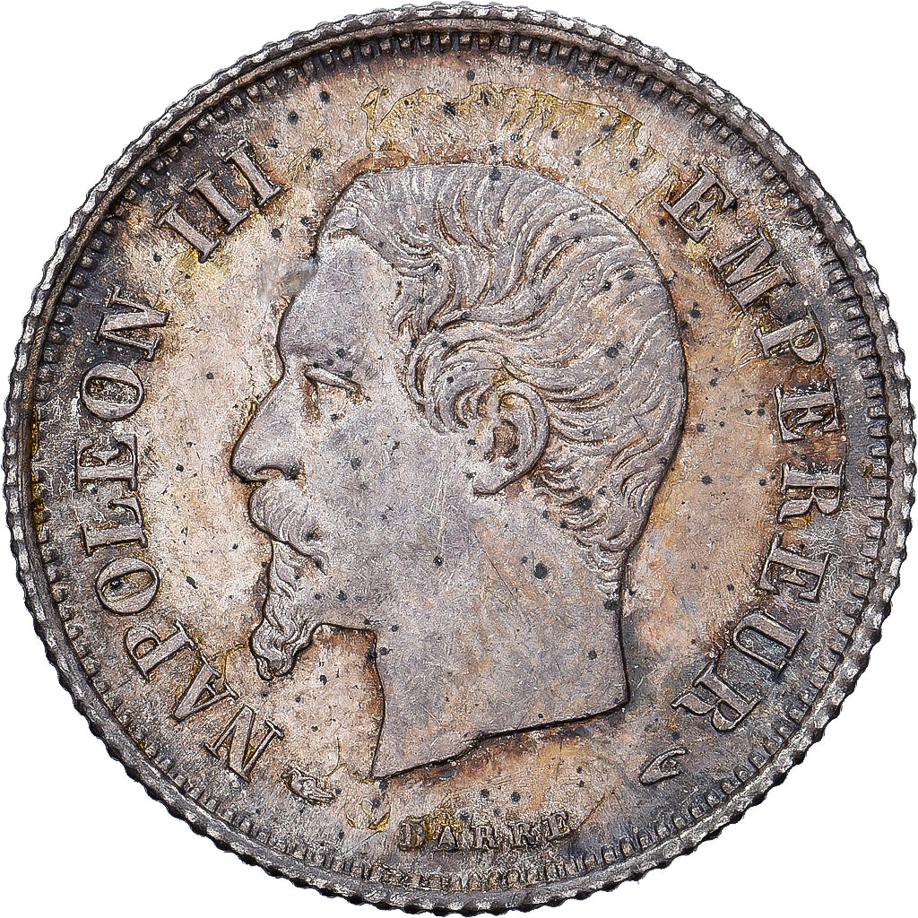 Frankrijk, Napoleon III, 20 Centimes, Napoléon III, 1854, Paris, Zilver, PR+