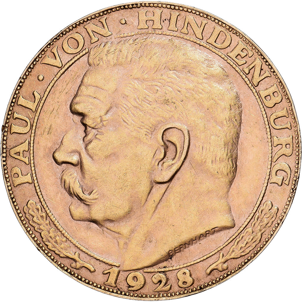 Germania, 10 Mark, 1928, Berlin, Oro, SPL, KM:M5