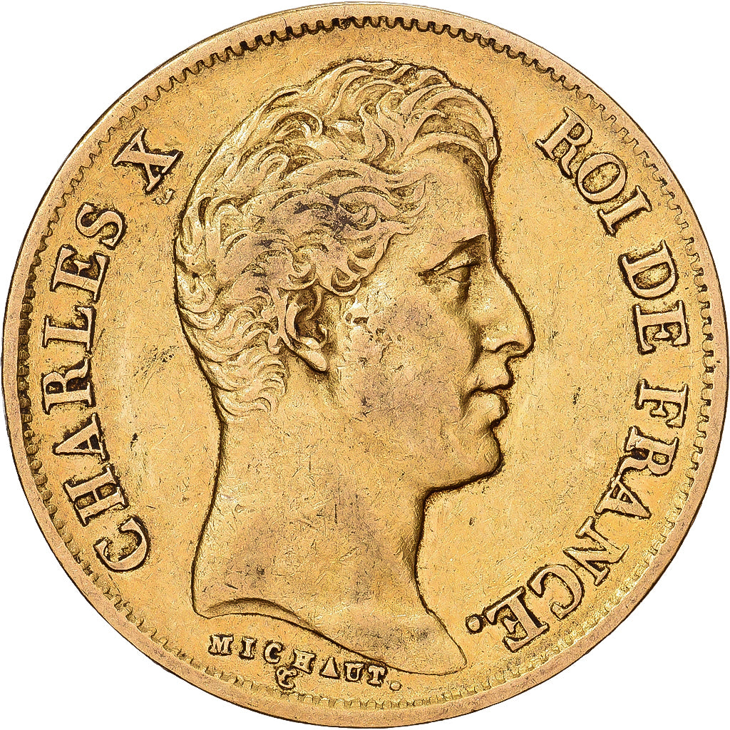 France, 40 Francs, Charles X, 1830, Paris, Gold, EF(40-45), KM:721.1
